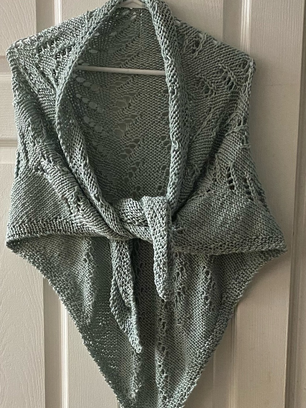 Hand Knitted Acrylic Yarn Shawl